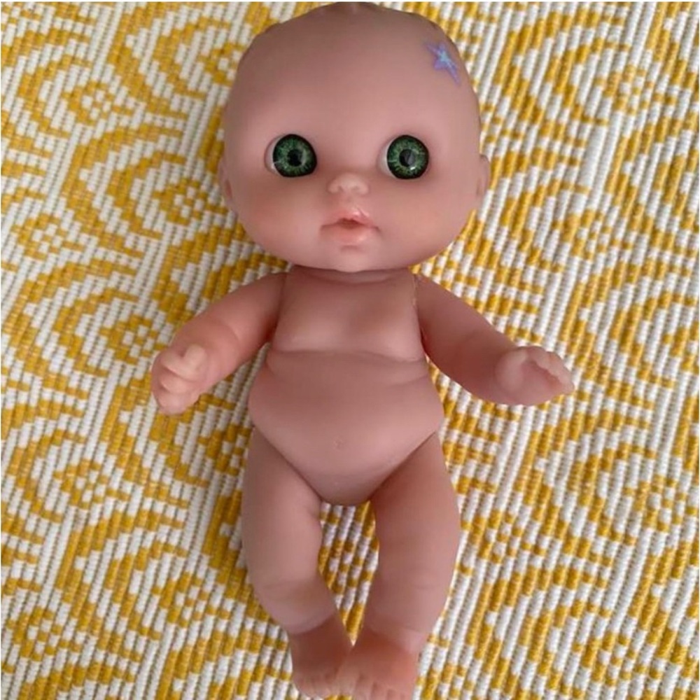 Collectible Berenguer Baby Doll Green
Eyes Blue/Purple Star on Head 5 3/4"